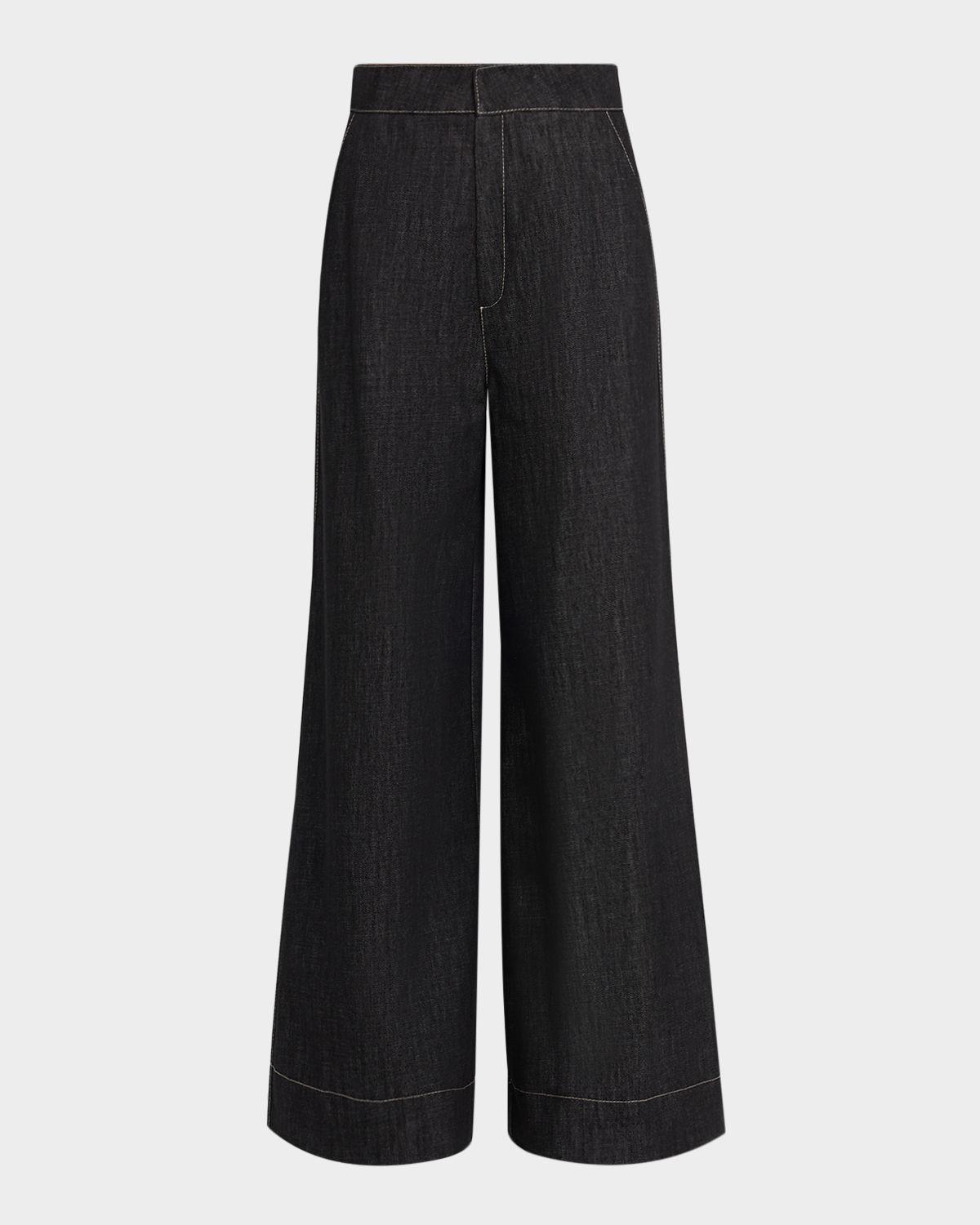 Dice Kayek High-Rise Denim Flare Pants