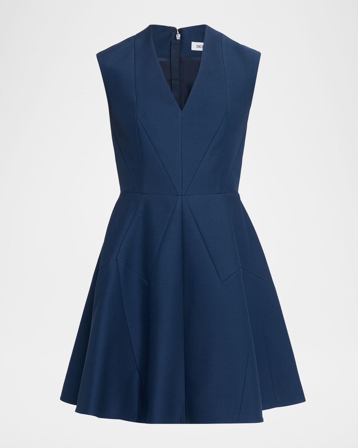 Dice Kayek Sleeveless Geometric Seamed Mini Dress