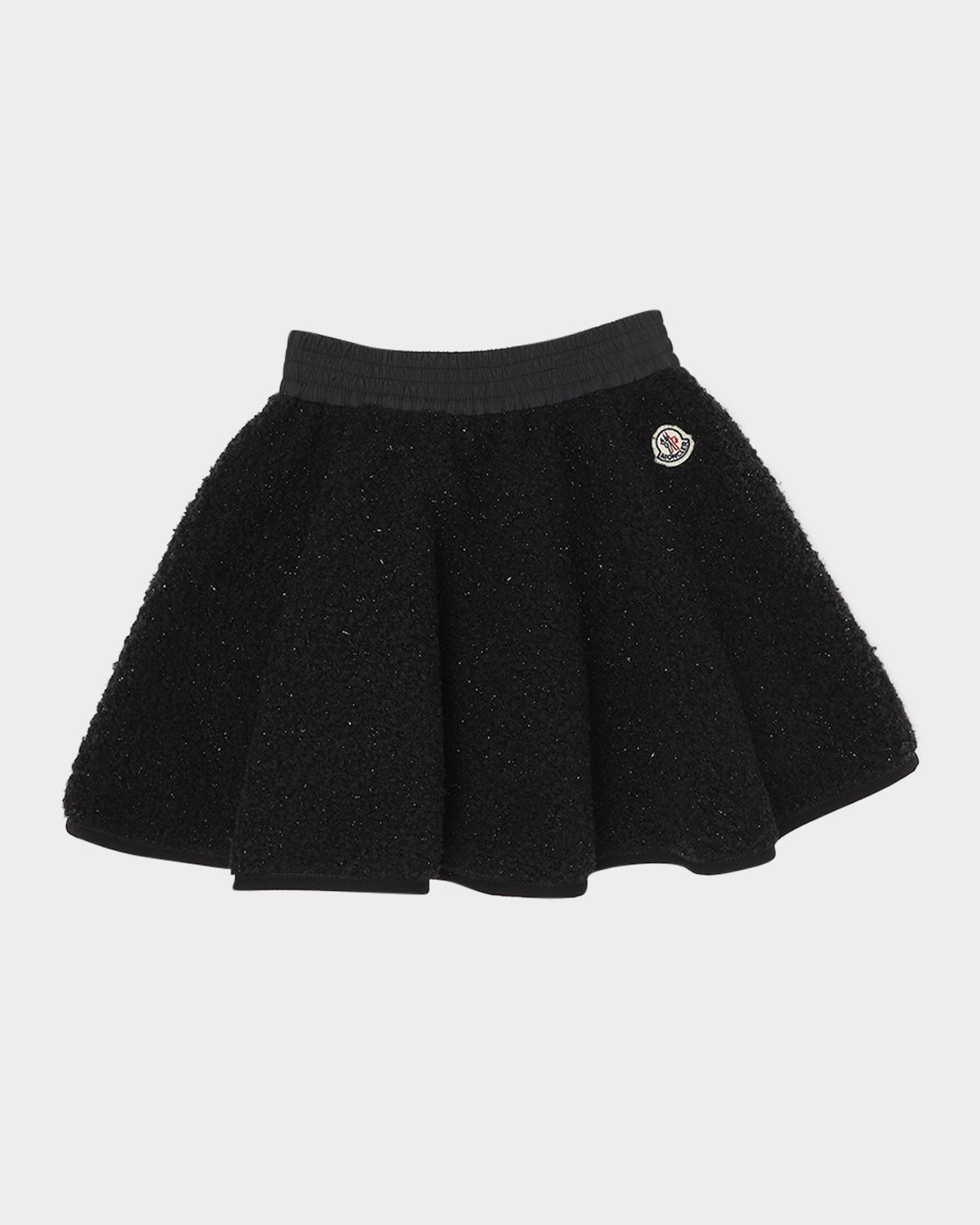 Moncler Girl's Sequin Fleece Pleated Mini Skirt, Size 12-