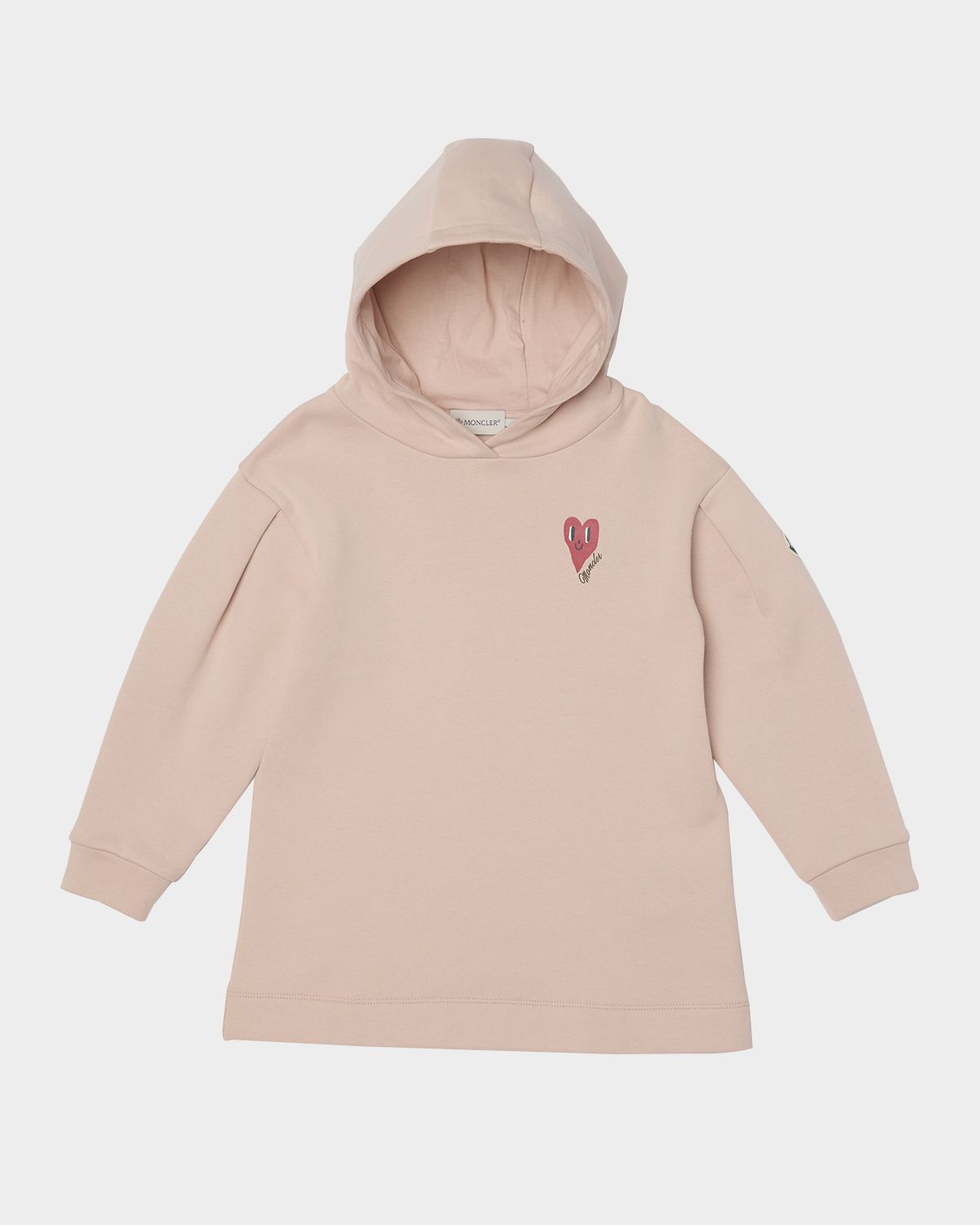 Moncler Girl 's Logo-Patch Hooded Sweatshirt Dress | Thumbnail 4 Moncler Girl 's Logo-Patch Hooded Sweatshirt Dress | Thumbnail 4