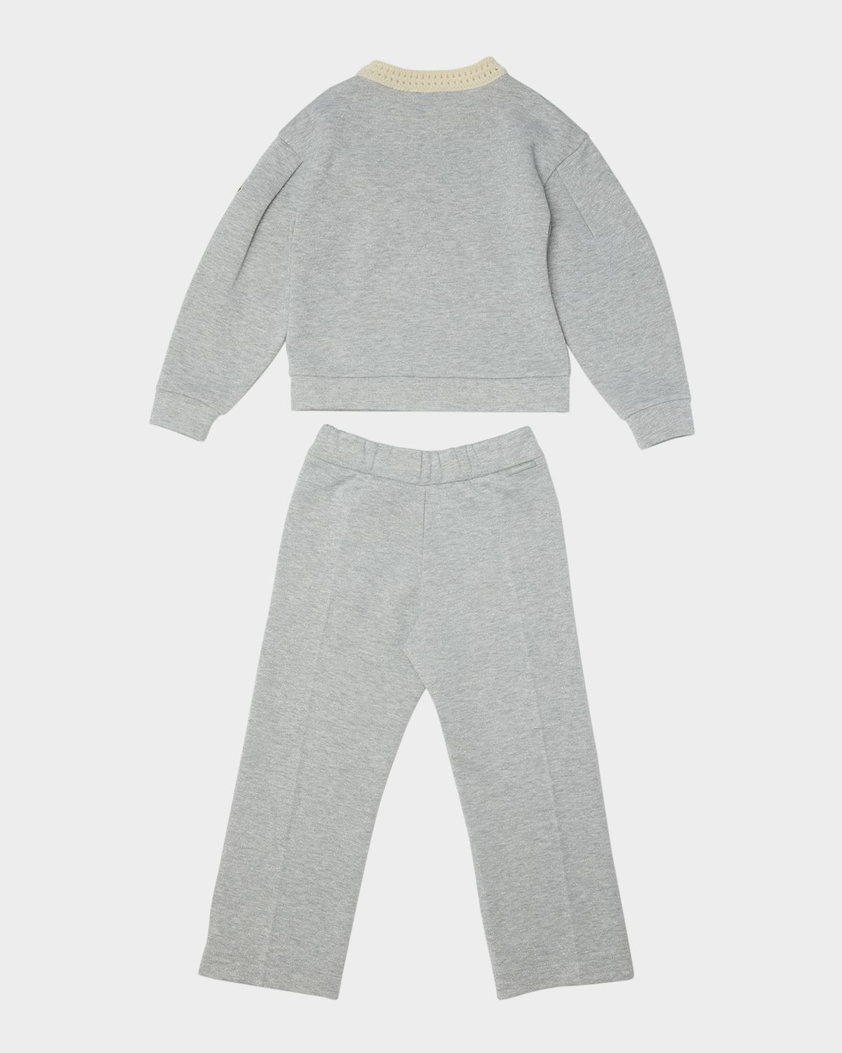 Moncler Girl 's Floral Applique Sweatshirt & Sweatpants Set