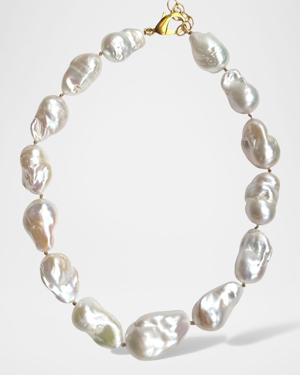 Dina Mackney Large Baroque Pearl Knotted Necklace