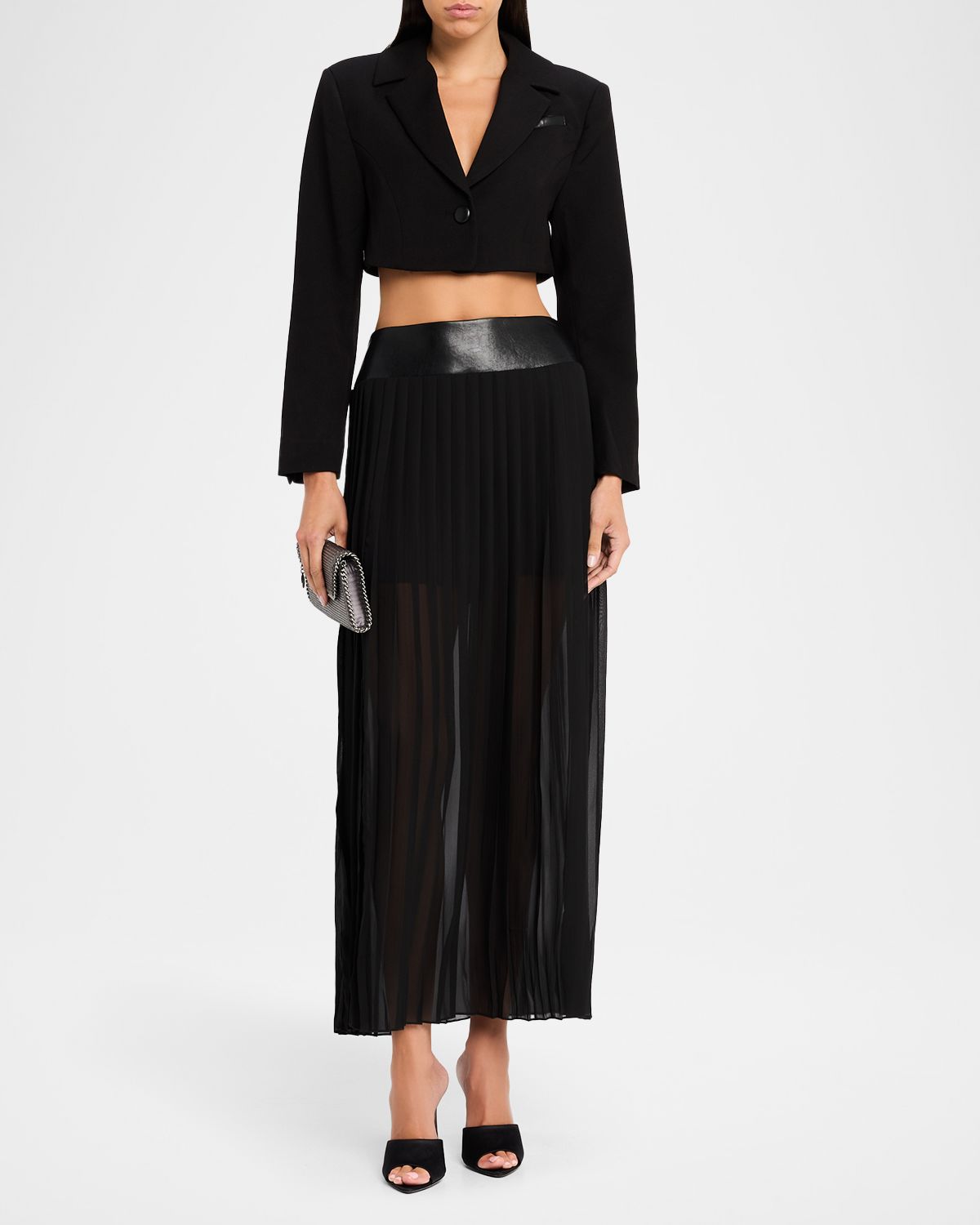 AS by DF Felice Pleated Maxi Skirt