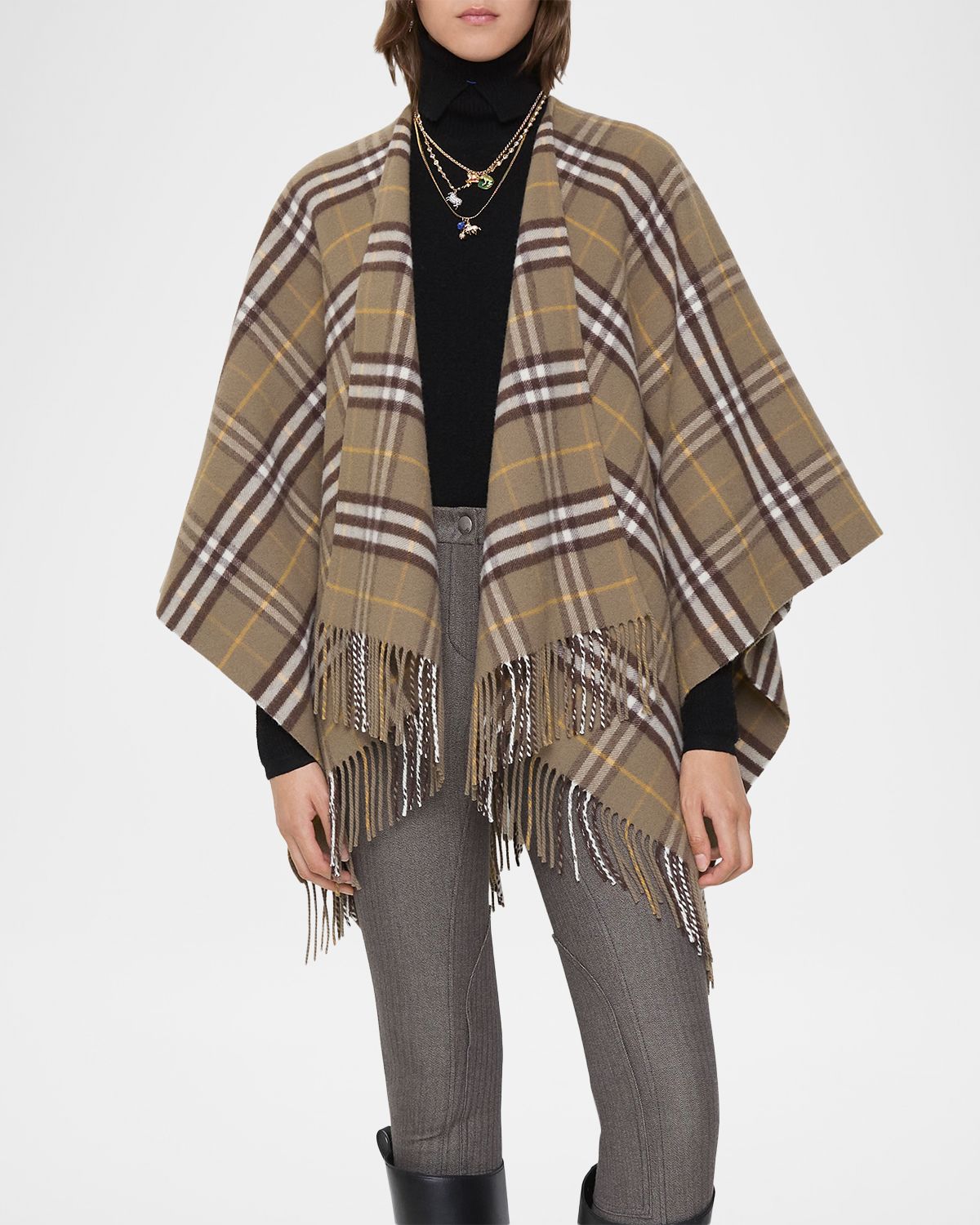 Burberry St. Charlotte Double-Faced Wool Cashmere Cape
