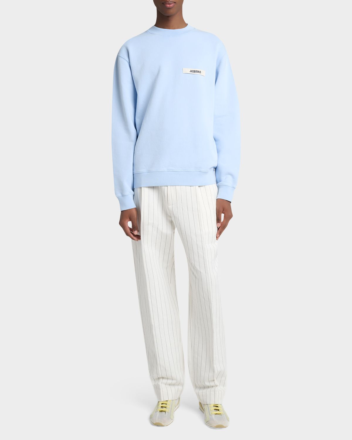 Jacquemus Men 's Grosgrain Logo Cotton Sweatshirt | Thumbnail 5