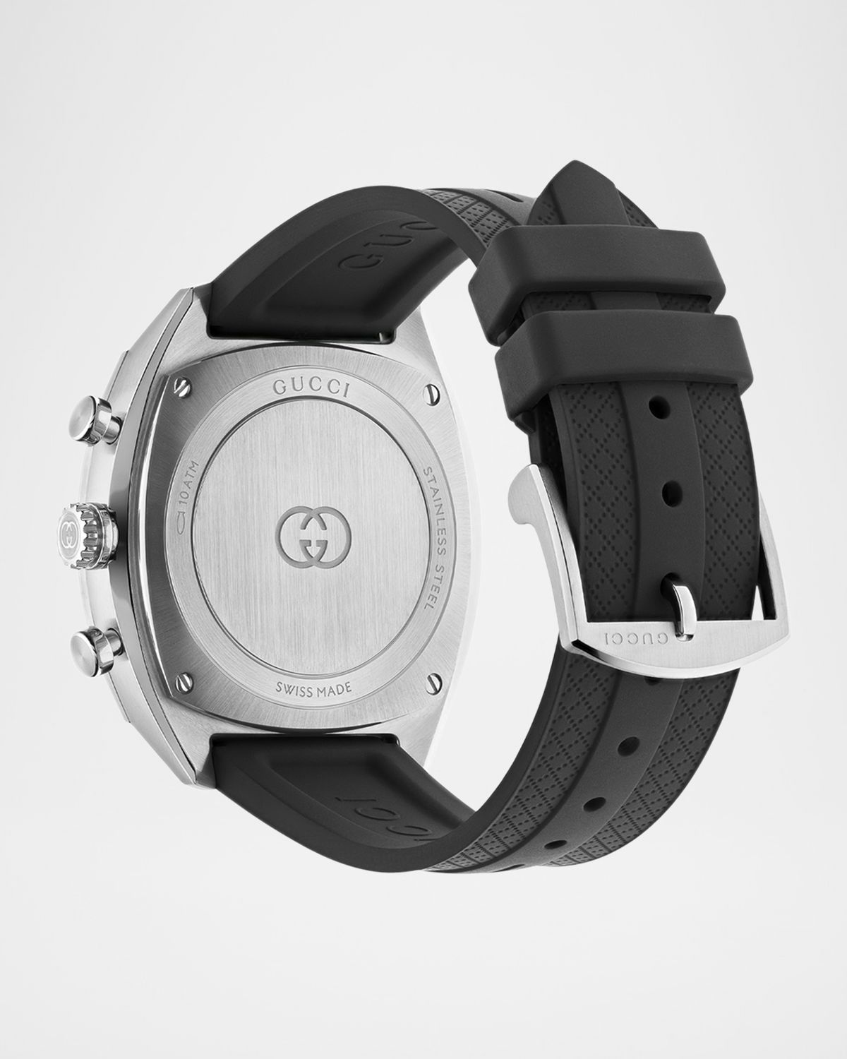 Gucci Interlocking 41mm Stainless Steel Rubber-Strap Watch