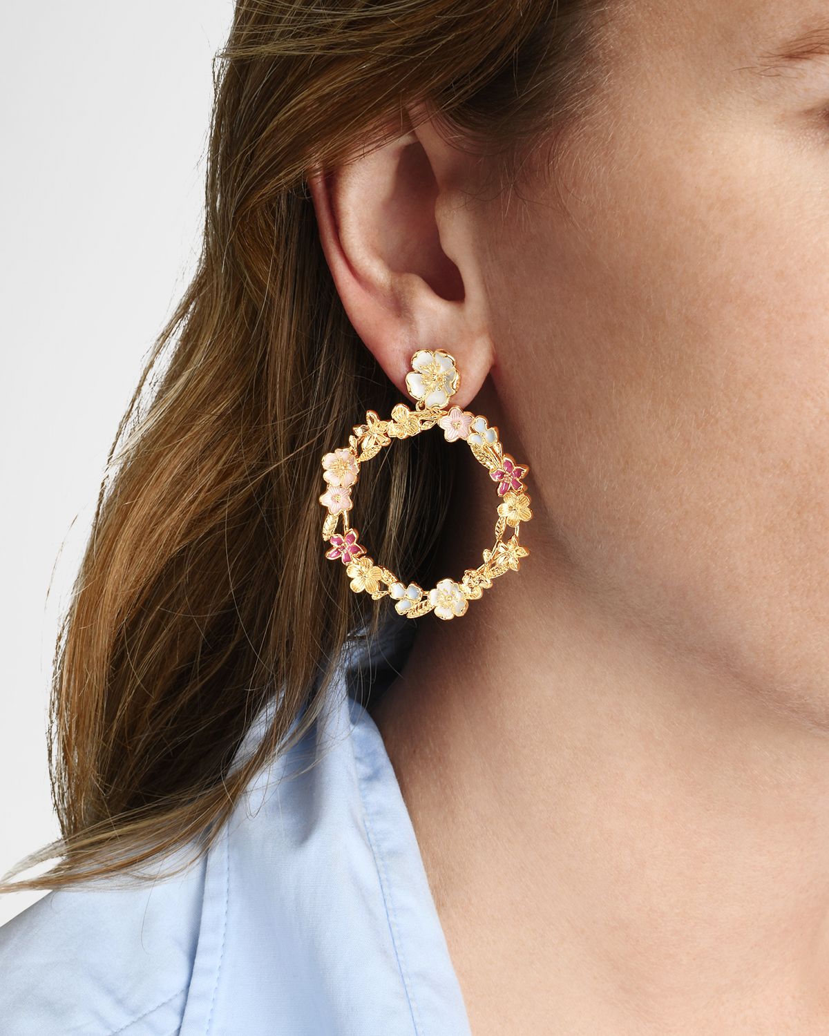 Anabel Aram Jewelry Wildflowers Gathered Hoop Earrings
