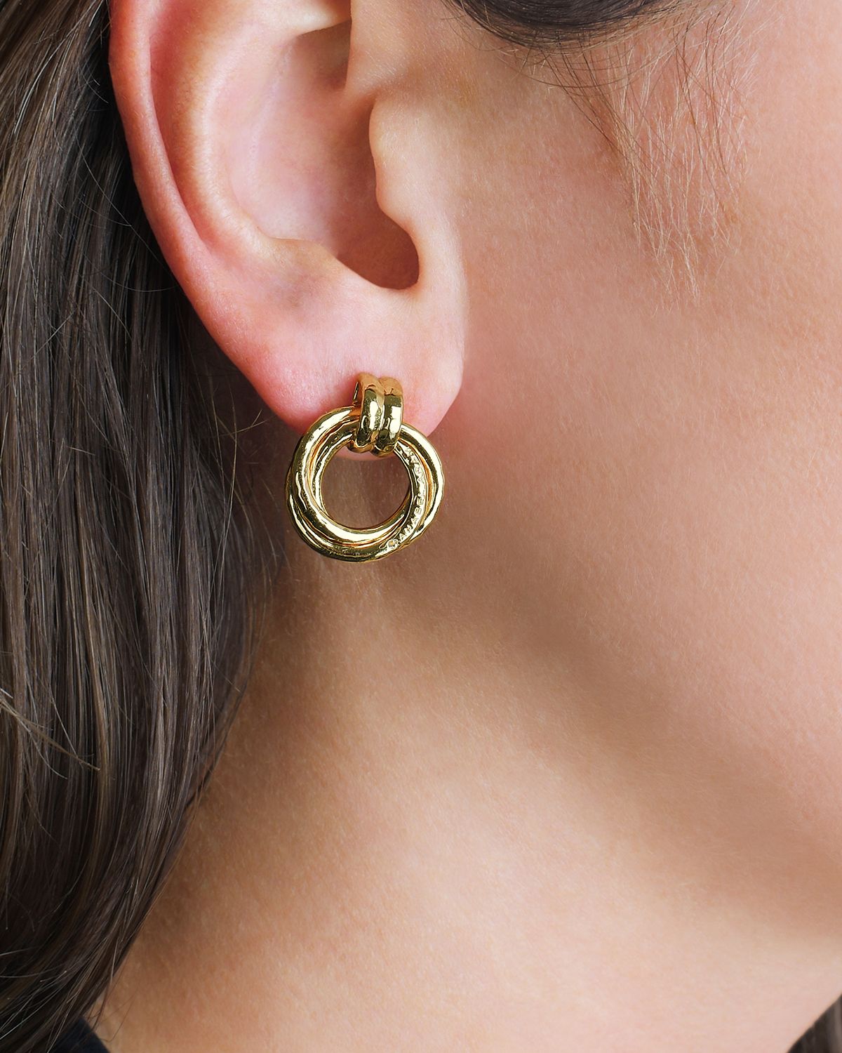 Anabel Aram Jewelry Neptune Triple Ring Earrings