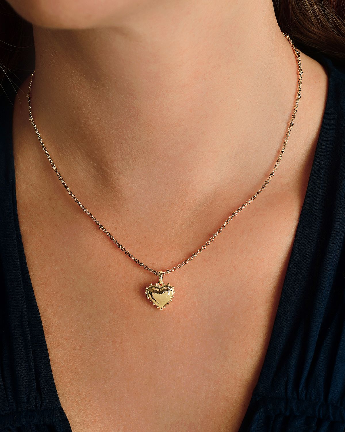 Anabel Aram Jewelry Heart Small Locket Necklace