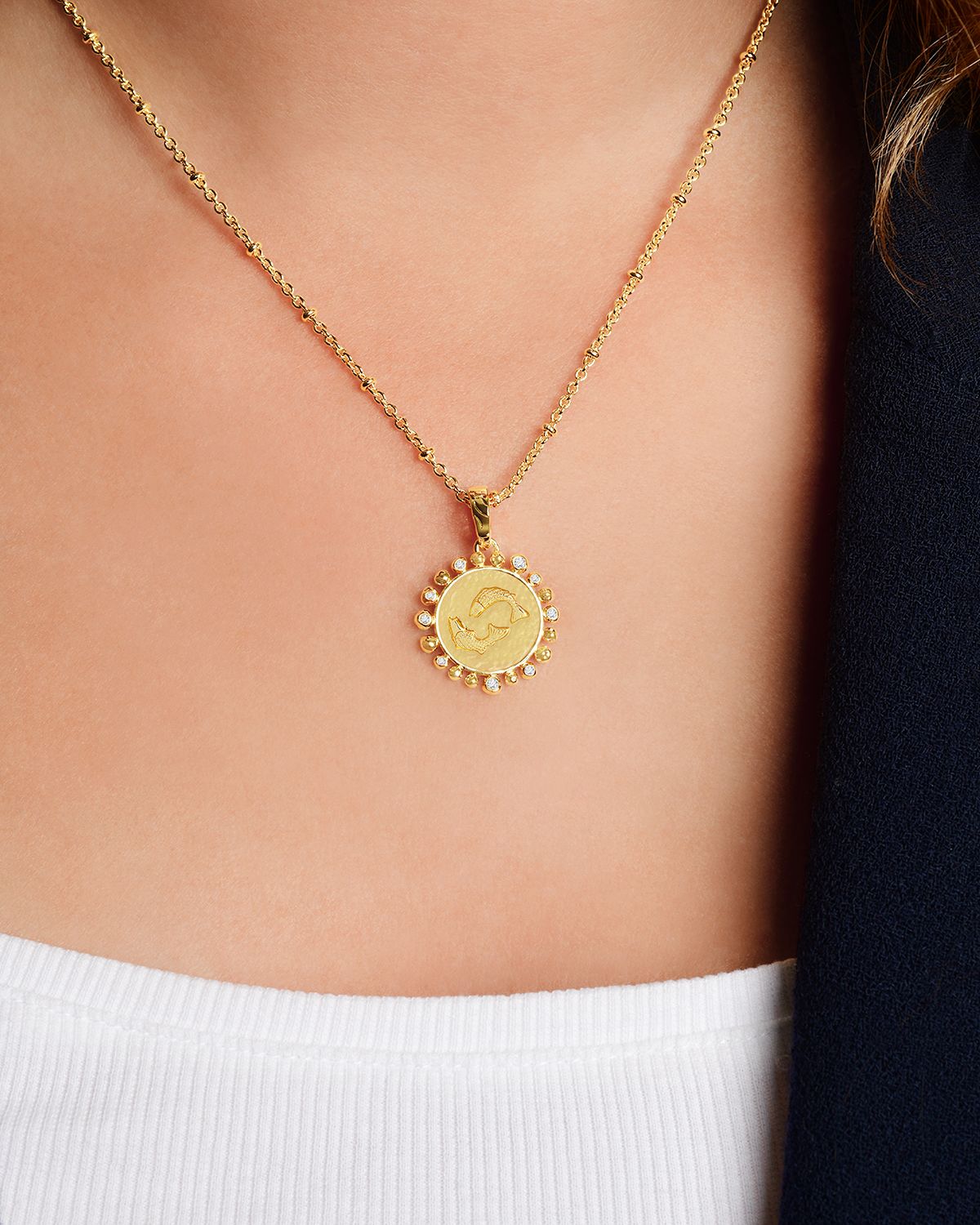 Anabel Aram Jewelry Zodiac Pendant Necklace