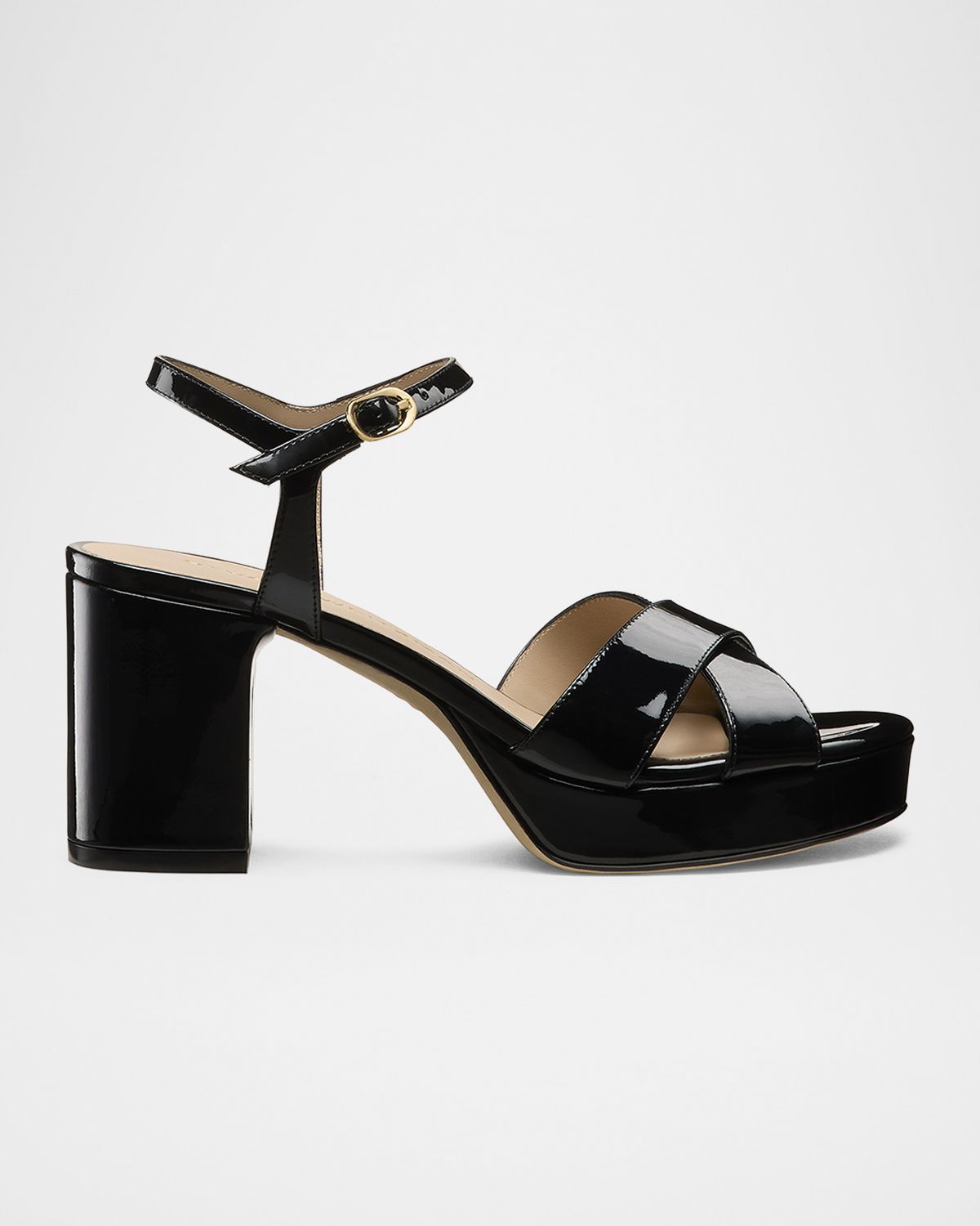 Stuart Weitzman Dayna Patent Crisscross Platform Sandals | Thumbnail 3 Stuart Weitzman Dayna Patent Crisscross Platform Sandals | Thumbnail 3