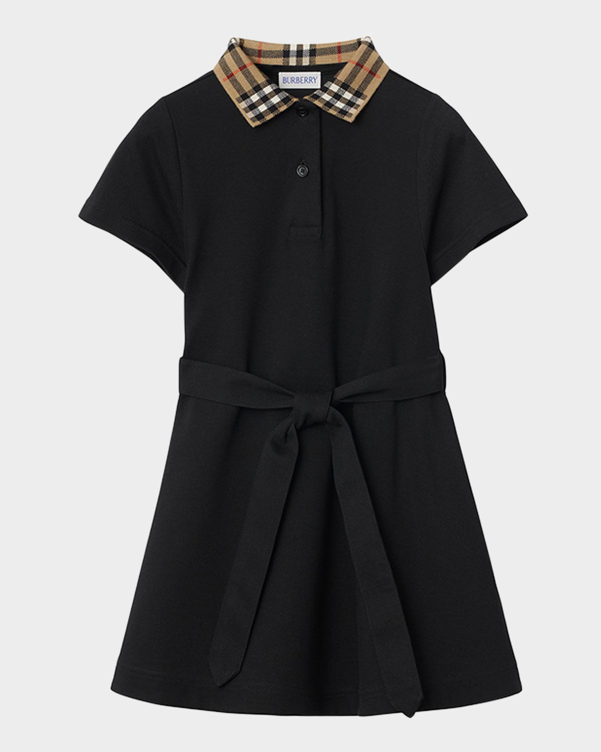 Burberry Girl 's Astrid Check Polo Shirtdress