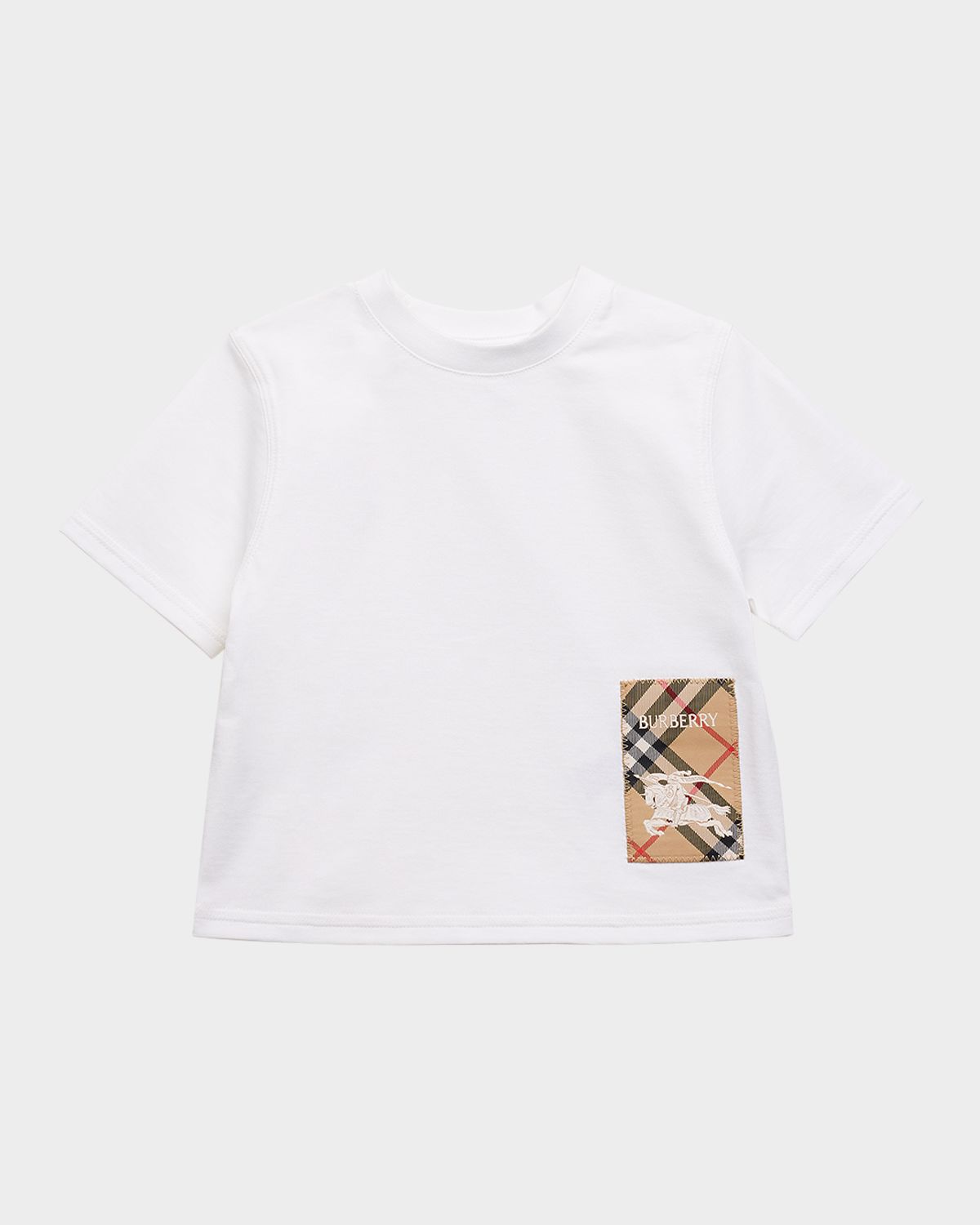Burberry Girl 's Cedar EKD Label Short-Sleeve T-Shirt, Size 6M-2
