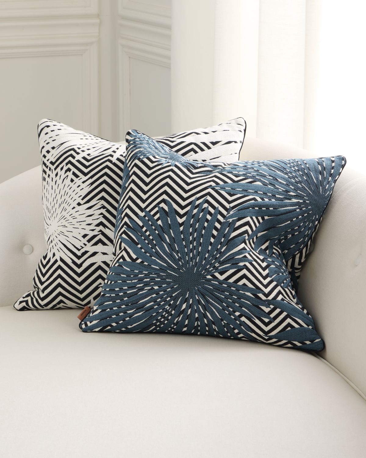 Missoni Home Ombre Embroidered Cushion, 20" Square | Thumbnail 4