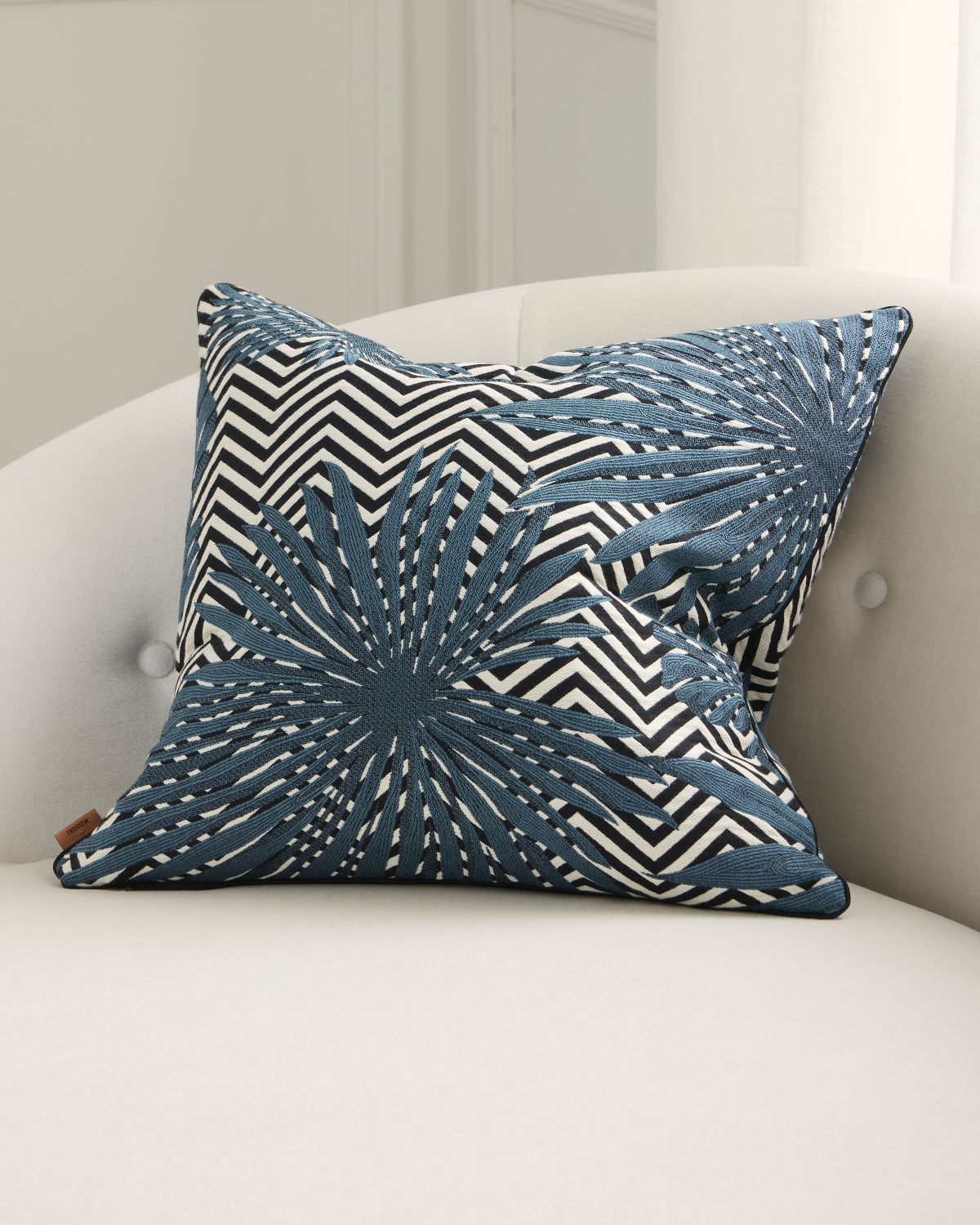Missoni Home Ombre Embroidered Cushion, 20" Square