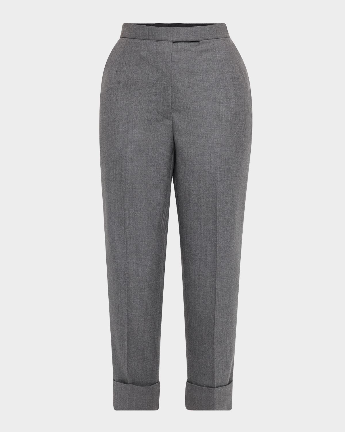 Thom Browne Backstrap Straight-Leg Crop Twill Trousers