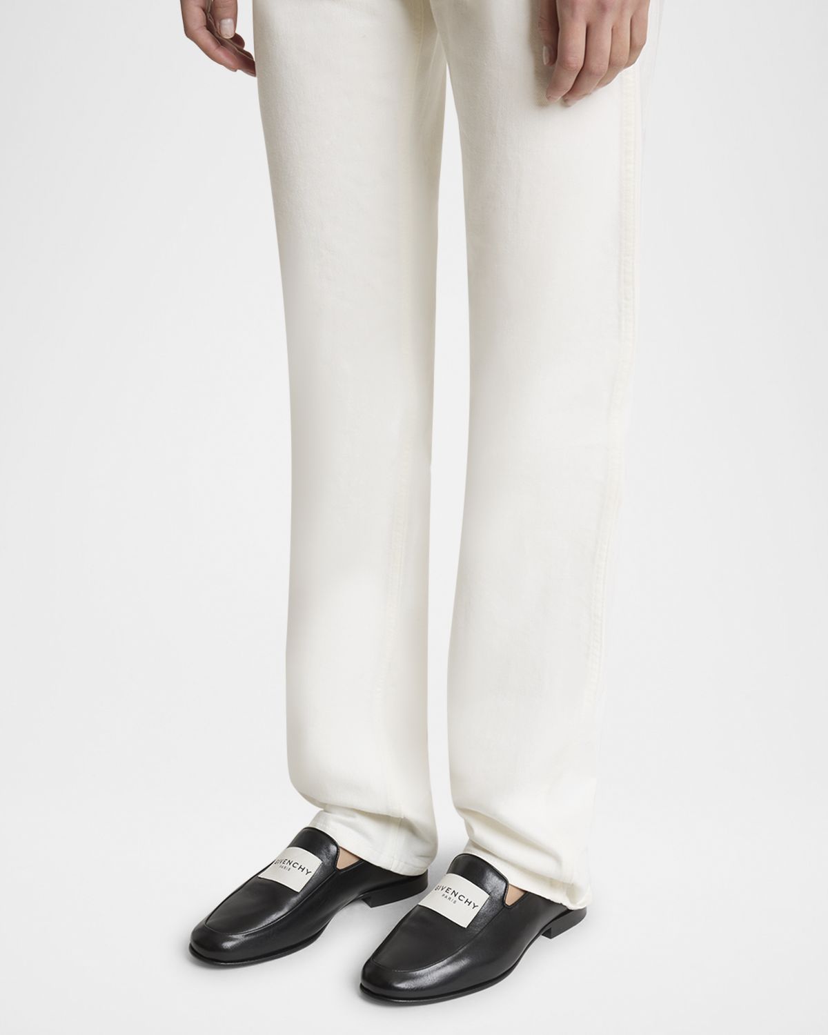 Givenchy Logo Label Leather Loafers