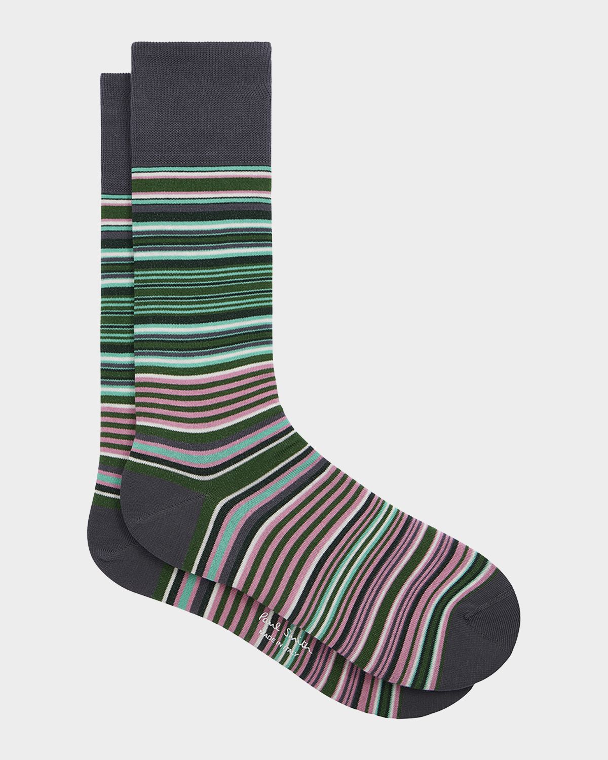 Paul Smith Men 's Kahn Fashion Signature Stripe Crew Socks