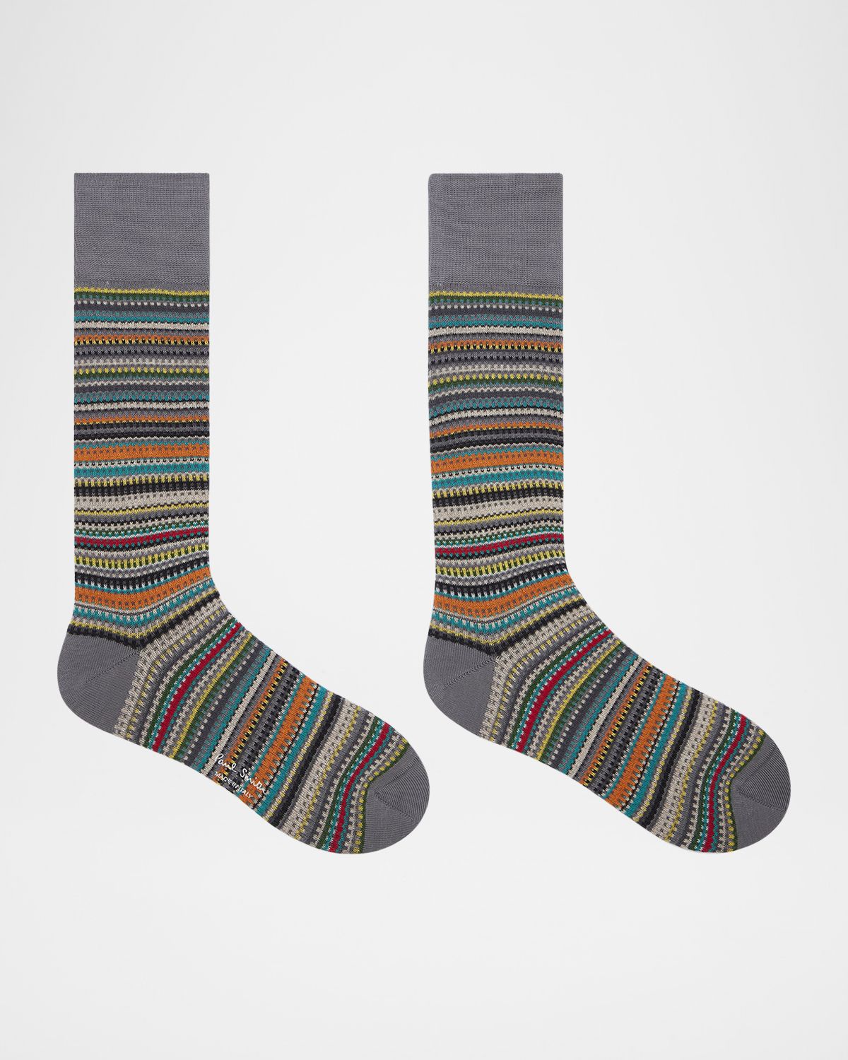 Paul Smith Men 's Pique Signature Stripe Crew Socks