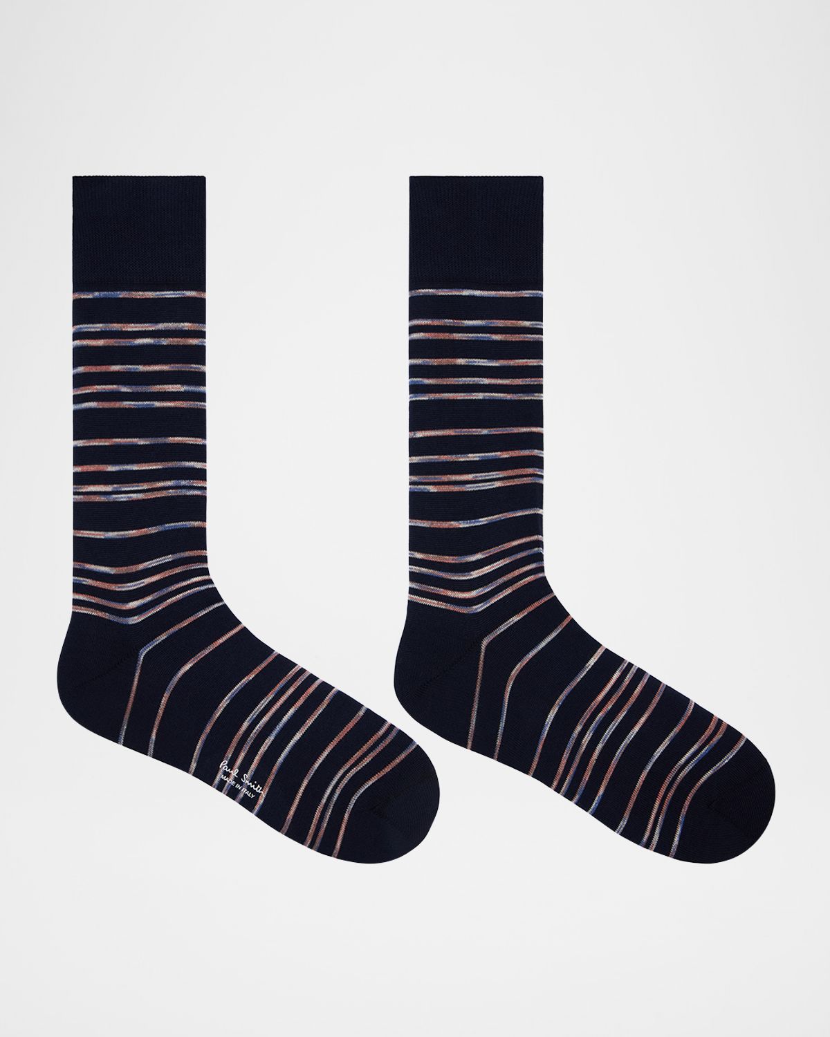 Paul Smith Men 's Kew Multicolor Pinstripe Crew Socks