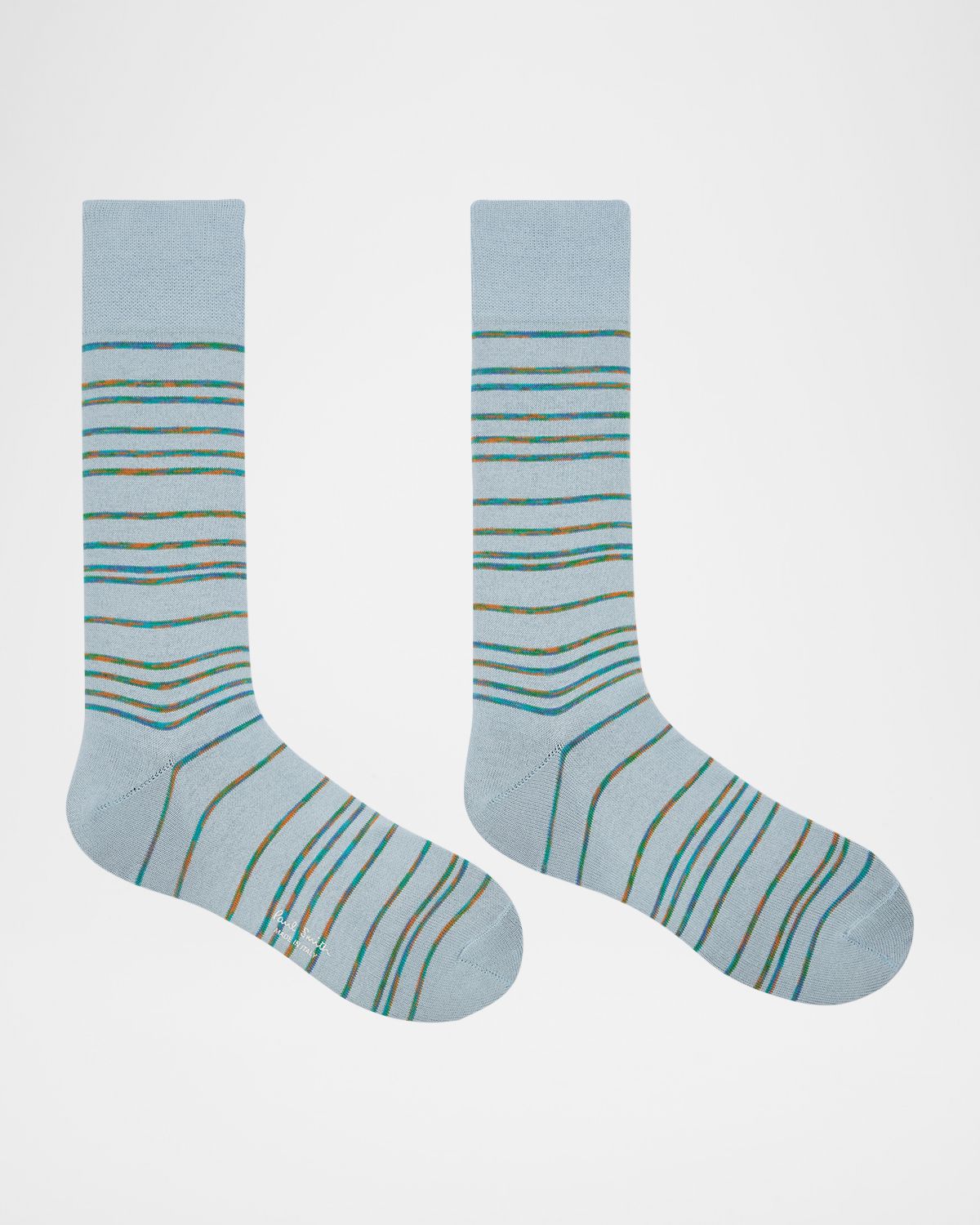 Paul Smith Men 's Kew Multicolor Pinstripe Crew Socks