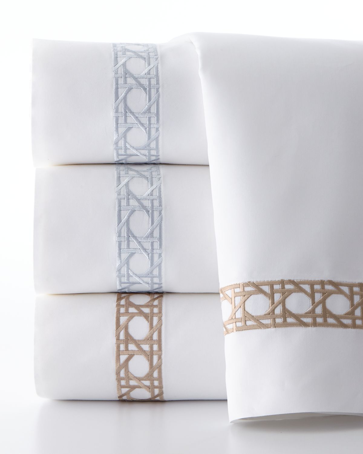Sferra Cane II Embroidered 4-Piece California King Sheet Set | Thumbnail 3