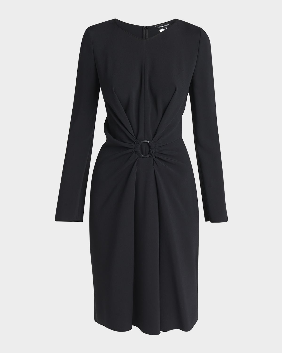 Giorgio Armani Long-Sleeve Dress with Ring Detail