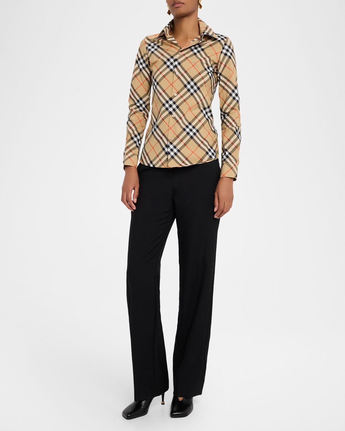 Burberry Luka Check Button-Down Shirt