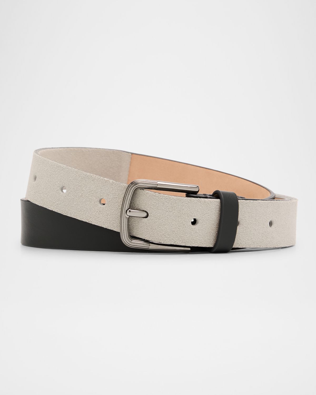 Giorgio Armani Men 's Suede and Leather Reversible Belt