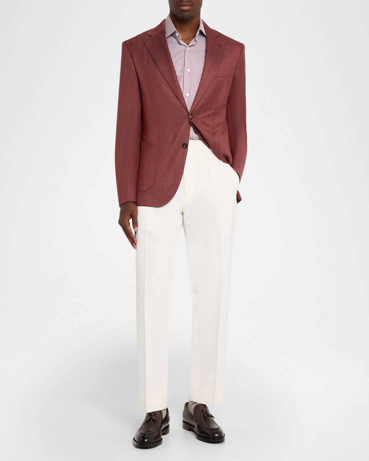 Brioni Men 's Herringbone Single-Breasted Blazer