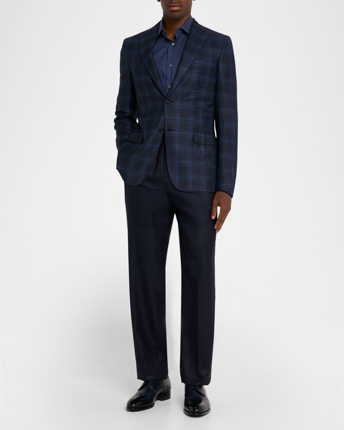 Brioni Men 's Plaid Single-Breasted Blazer Jacket