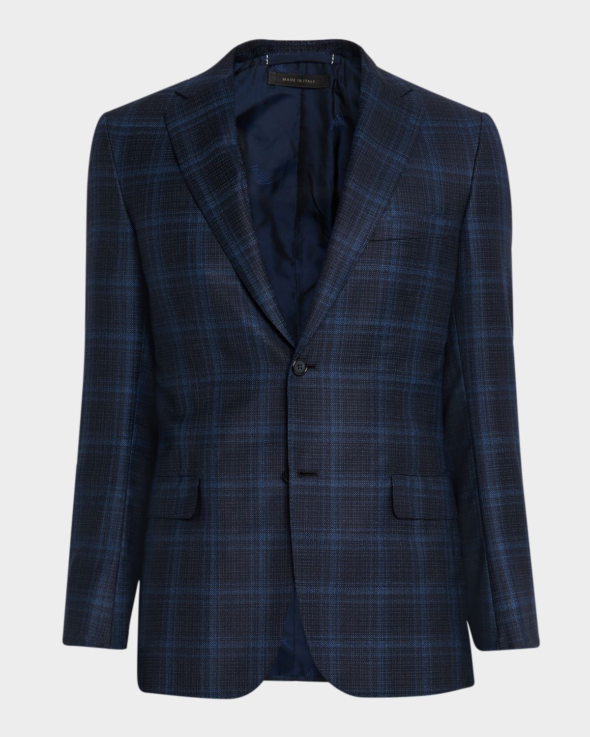 Brioni Men 's Plaid Single-Breasted Blazer Jacket