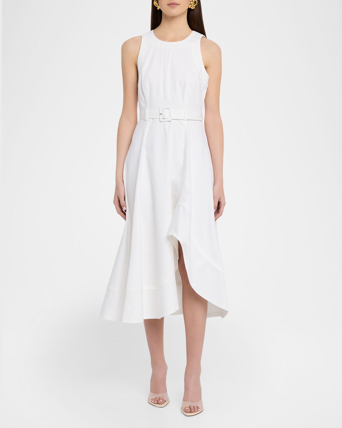 Cinq a Sept Zelda Sleeveless Denim Midi Dress