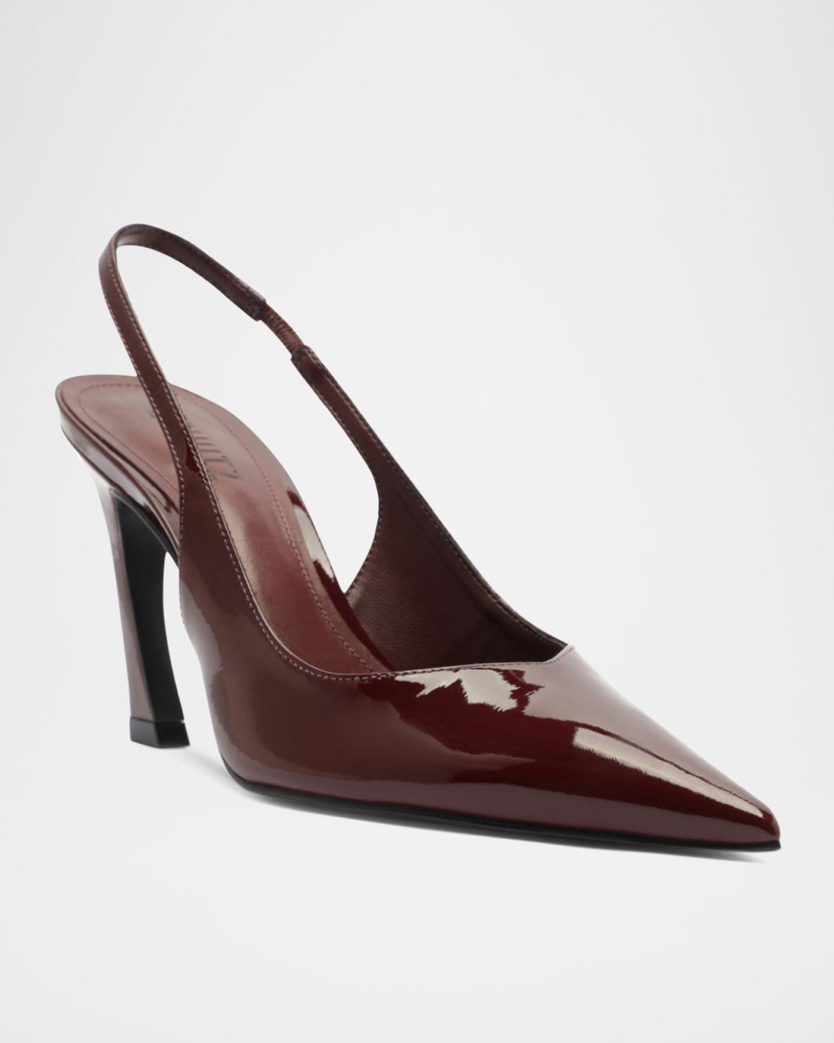 Schutz Lexi Shiny Leather Slingback Pumps