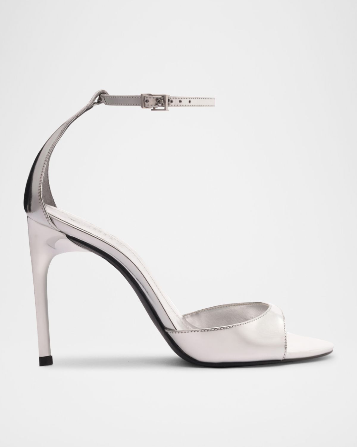 Schutz Scarlett Metallic Leather Ankle-Strap Stiletto Sandals