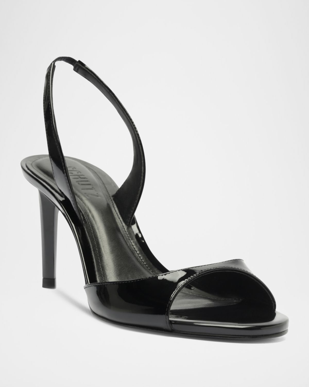 Schutz Scarlett Leather Mid-Heel Slingback Sandals