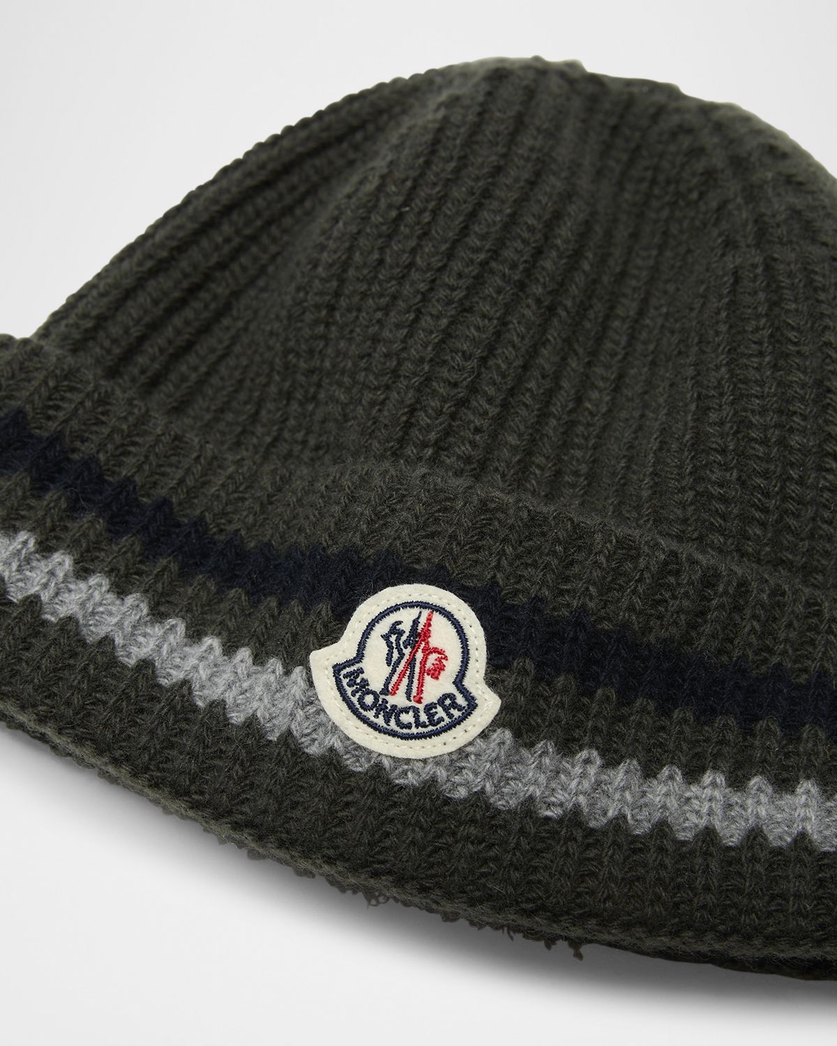 Moncler Boy 's Wool Knit ogo Beanie