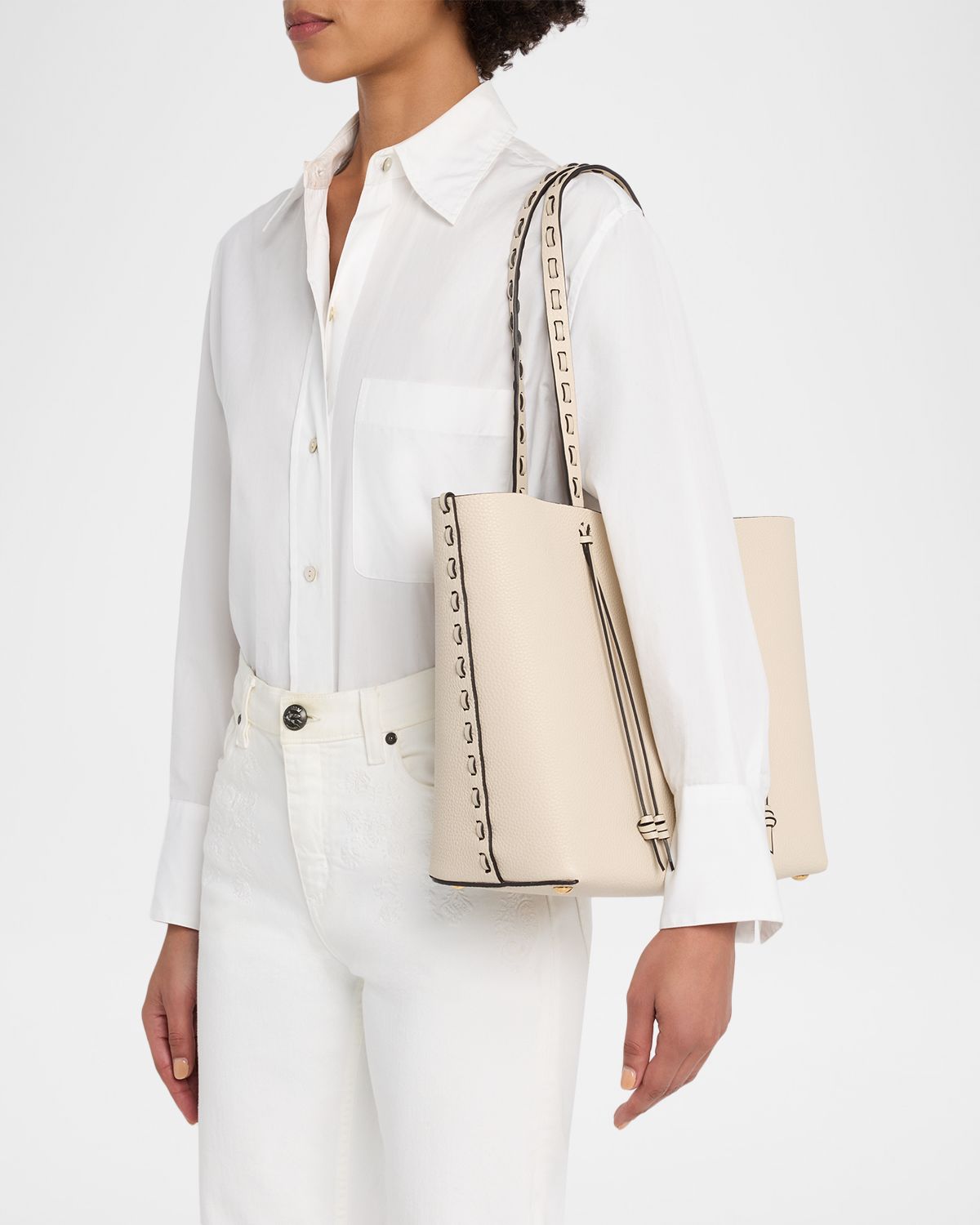 Etro Essentials Leather Tote Bag