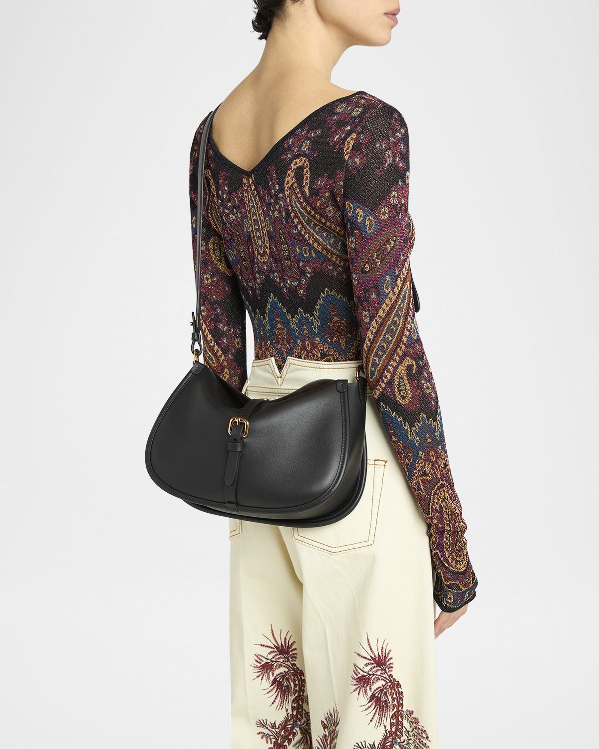 Etro Pegaso Coin Leather Crossbody Bag