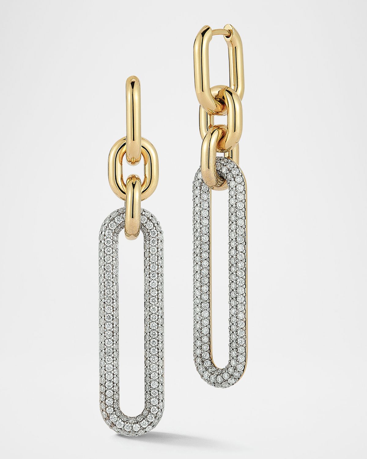 Walters Faith Morrell Diamond Elongated Link Small Hoop Earrings