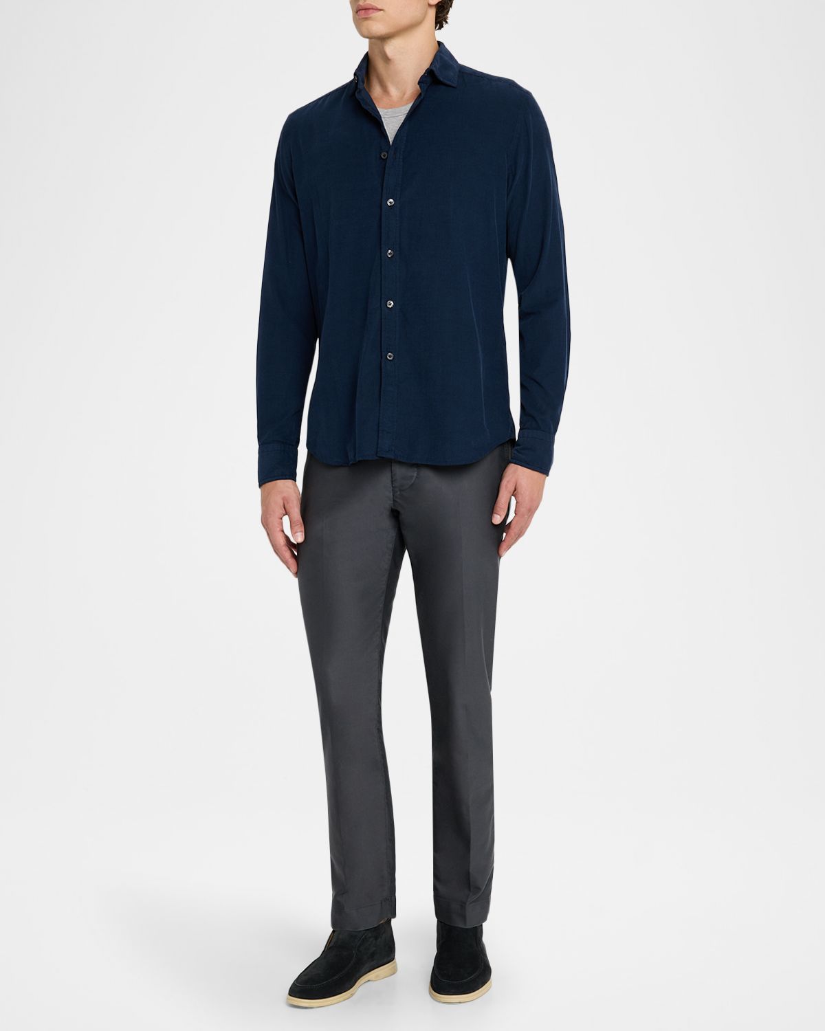 Neiman Marcus Men 's Cotton Corduroy Button-Down Shirt