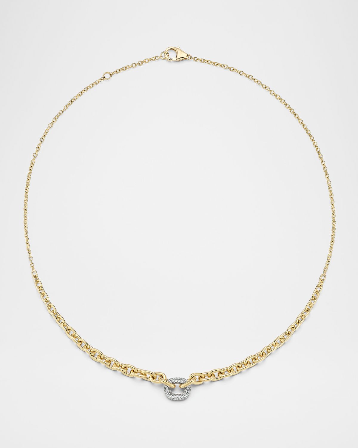 Walters Faith Morrell Graduated Link Necklace with Single Diamond Link