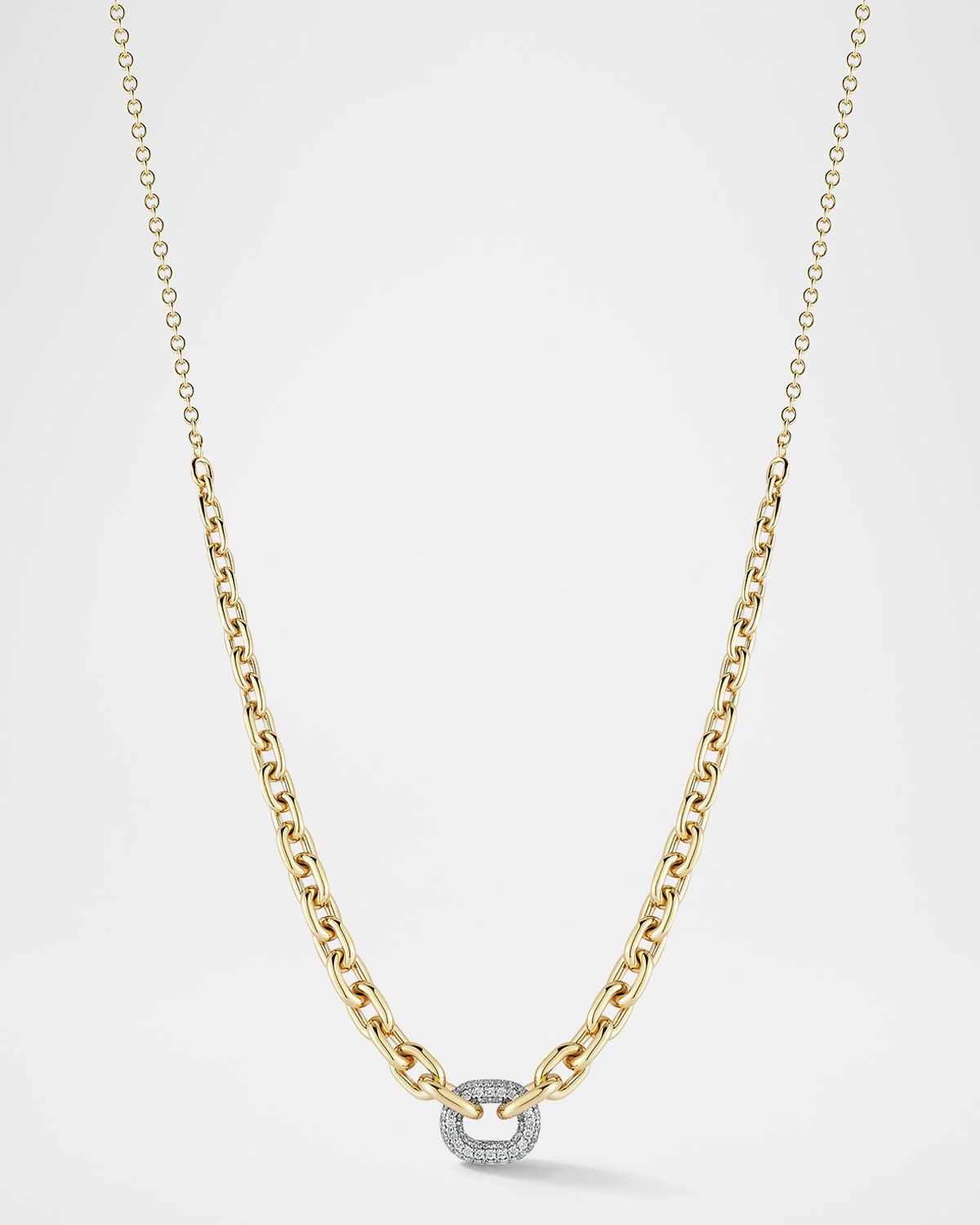 Walters Faith Morrell Graduated Link Necklace with Single Diamond Link