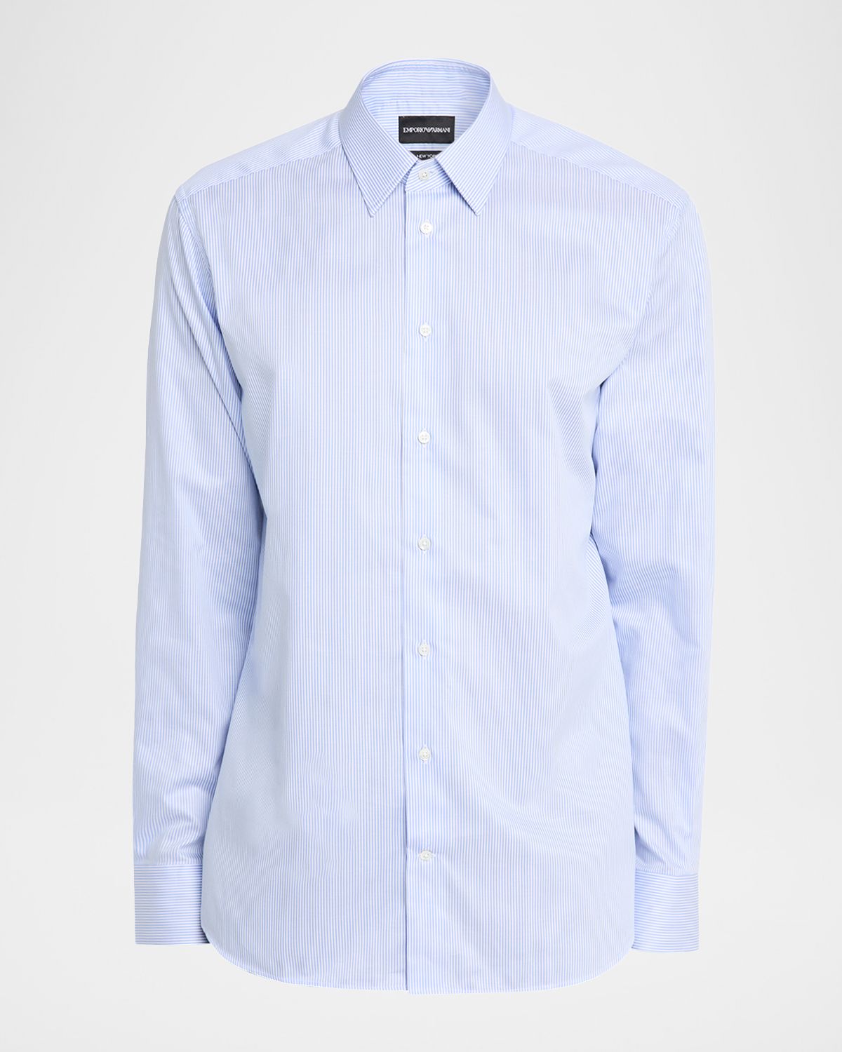 Emporio Armani Men 's Cotton Micro-Pinstripe Classic Fit Sport Shirt | Thumbnail 6 Emporio Armani Men 's Cotton Micro-Pinstripe Classic Fit Sport Shirt | Thumbnail 6