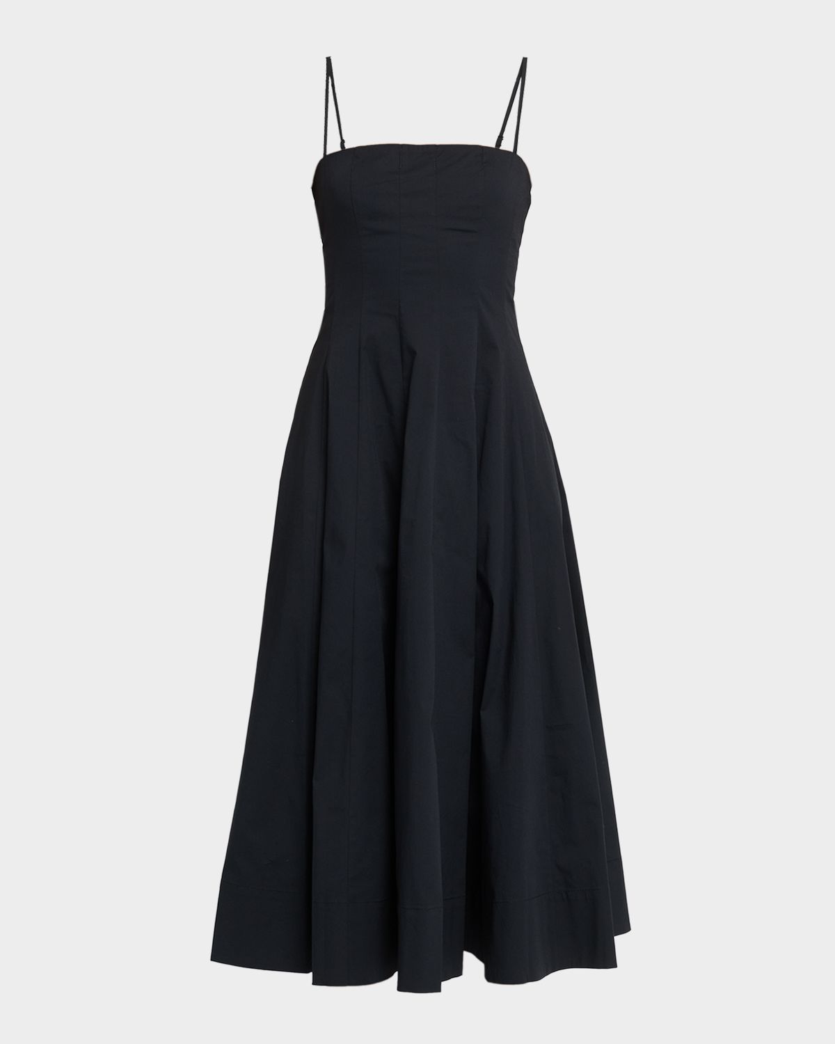 STAUD Wylie Paneled Poplin Midi Dress