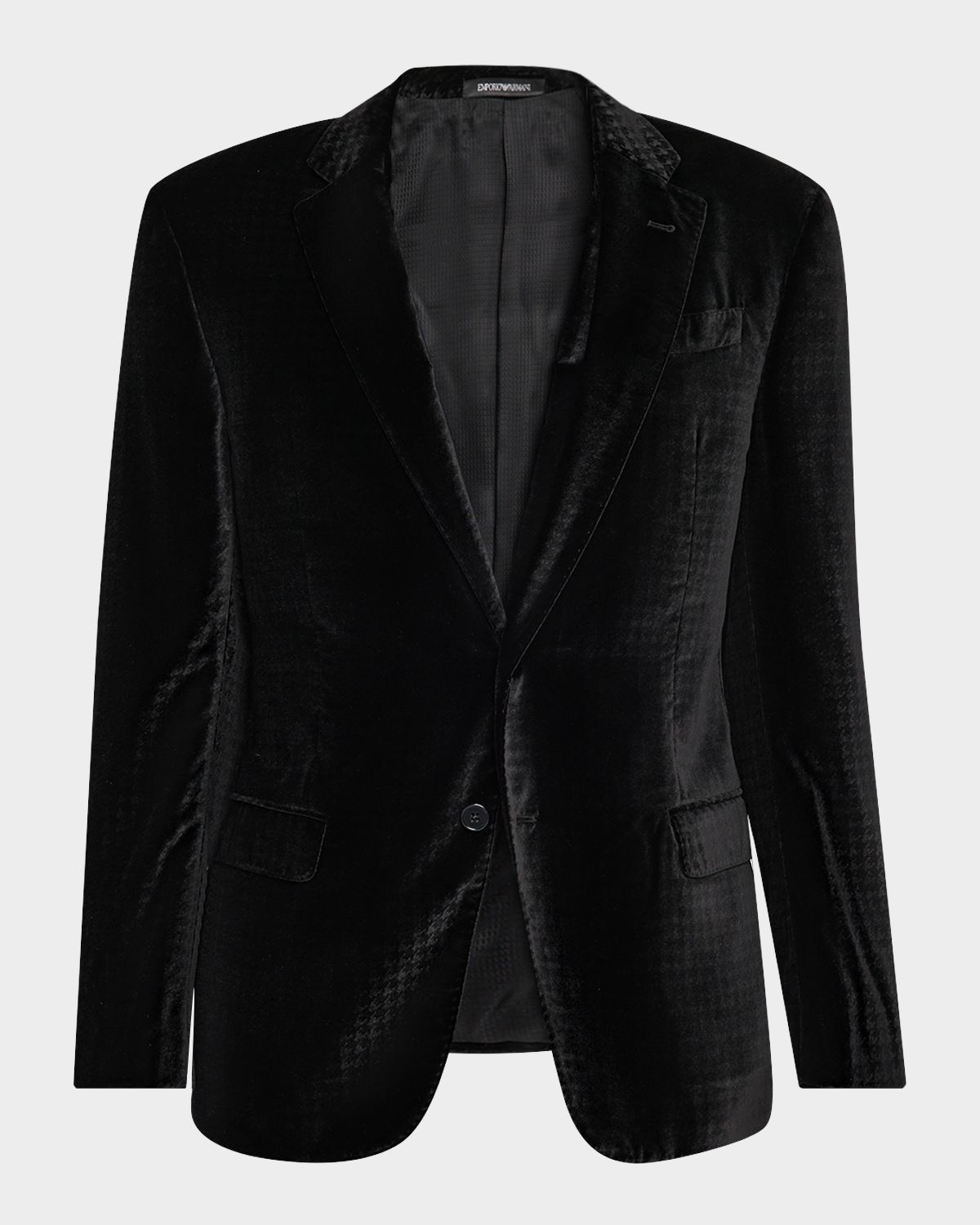 Emporio Armani Men 's Houndstooth Velvet Dinner Jacket | Thumbnail 9 Emporio Armani Men 's Houndstooth Velvet Dinner Jacket | Thumbnail 9