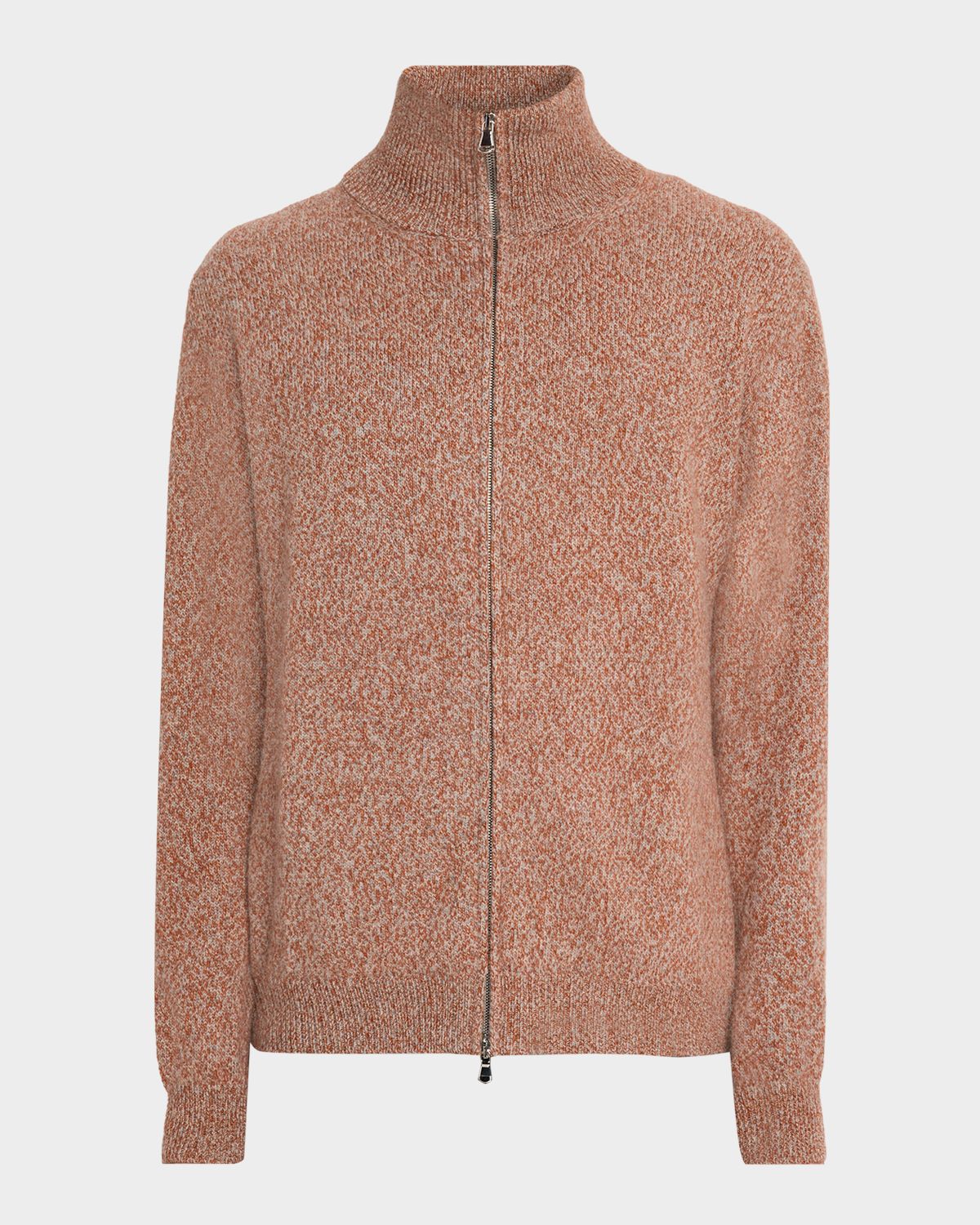 Bergdorf Goodman Men 's Tricolor Marled Full Zip Sweater