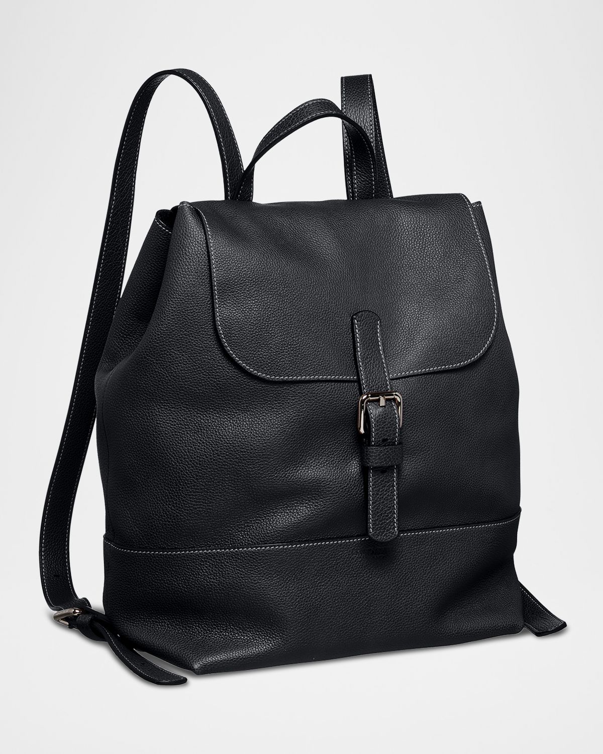 Giorgio Armani Men's Pebble Leather Flap-Top Backpack