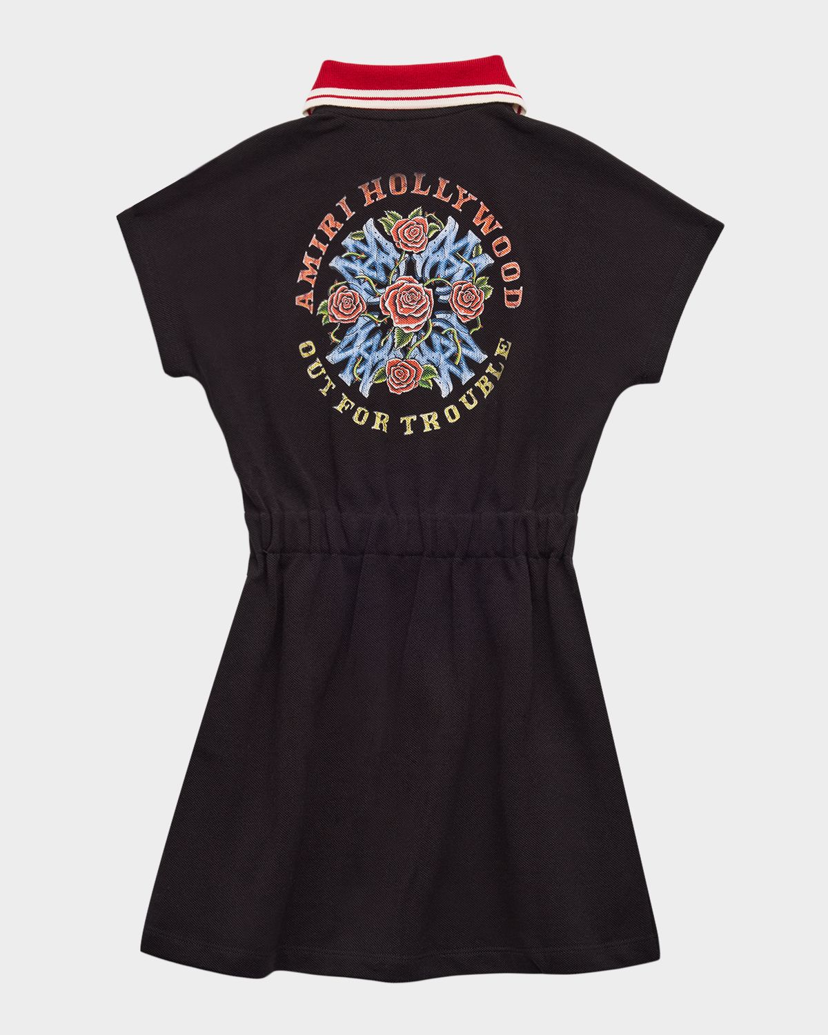 Amiri Girl 's Out of Trouble MA Logo Polo Dress, Size 4-12