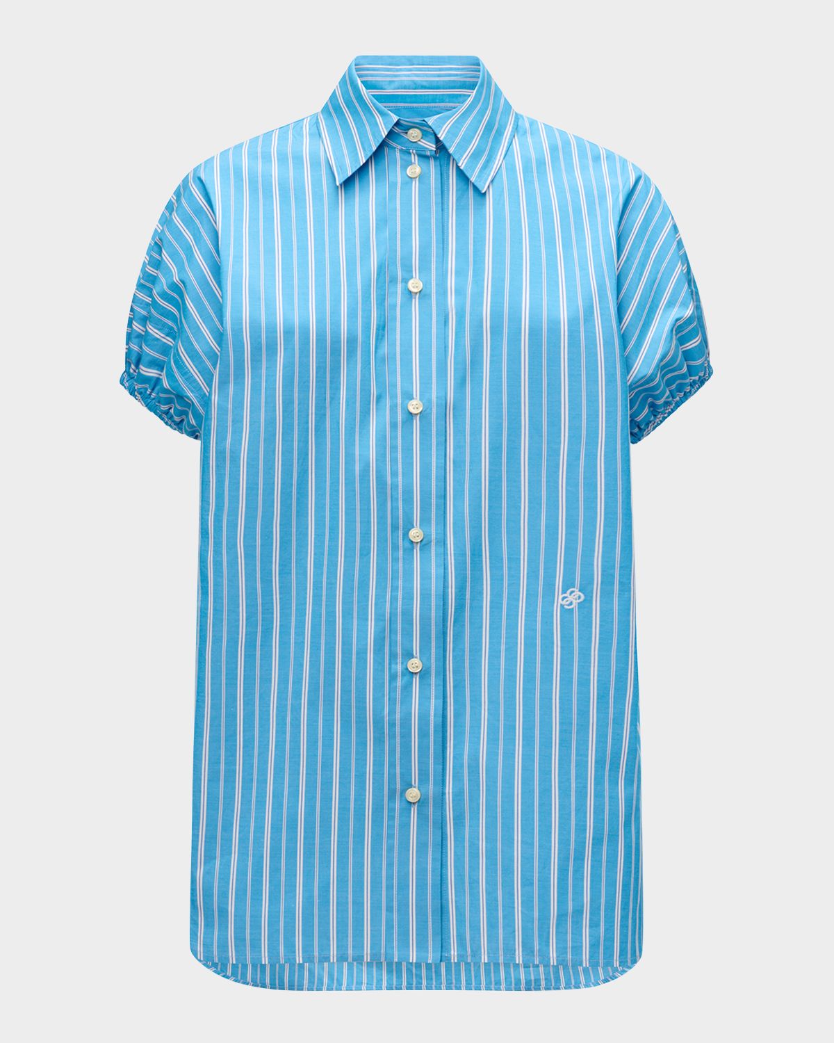 CALLAS Milano Lecce Puff-Sleeve Striped Cotton Shirt